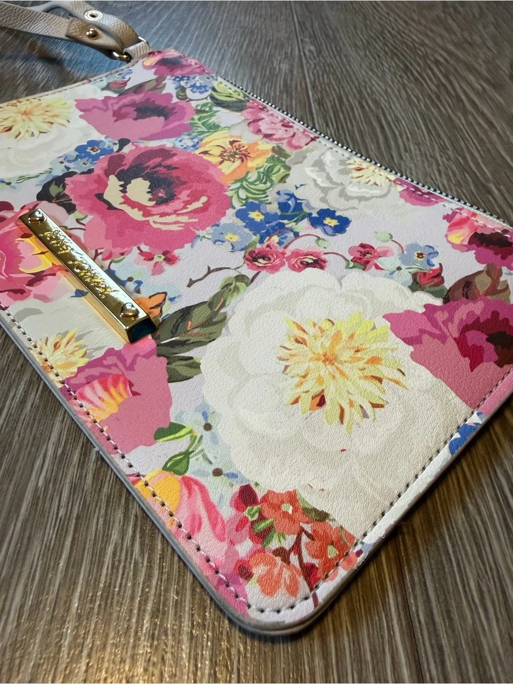 Betsey Johnson Floral Print Wristlet Clutch - Pink Multi